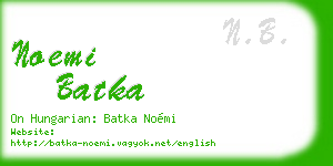 noemi batka business card